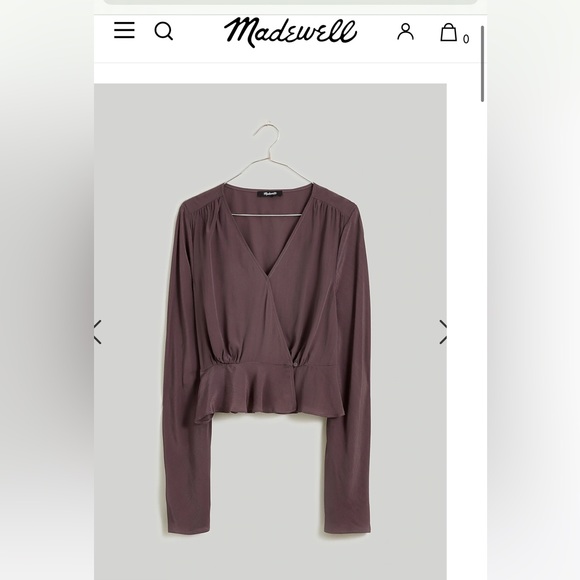 Madewell Longsleeve Peplum Top - Picture 2 of 3